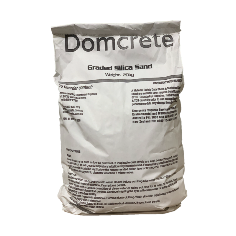 20kg Graded Silica White Sand | Domcrete GFRC