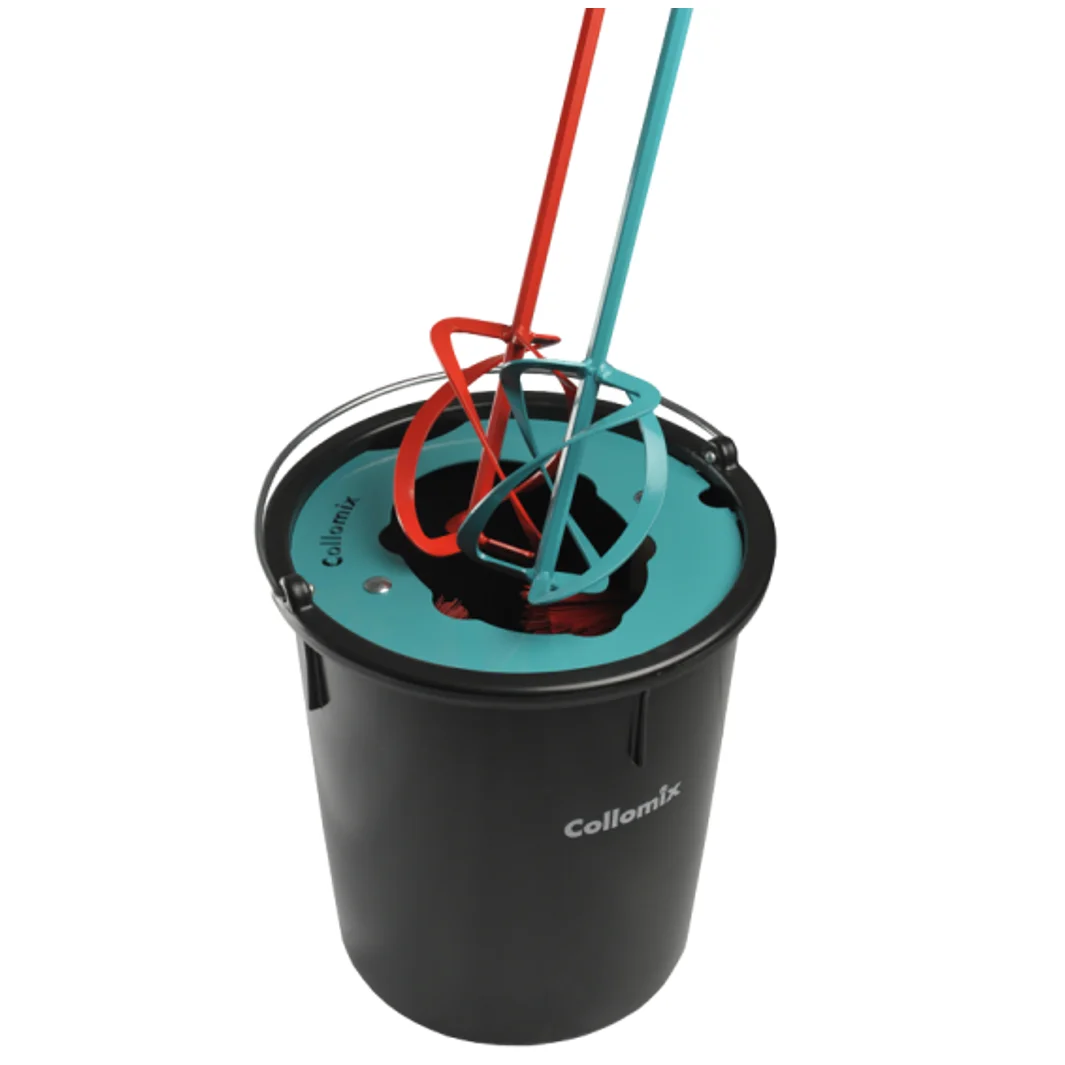 Collomix mixer bucket with paddles