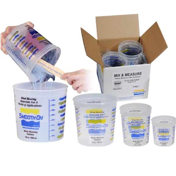 Smooth-On mixing measuring containers various sizes