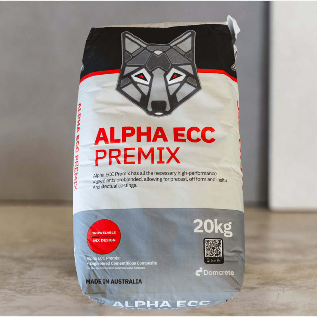 Alpha ECC Premix cement bag, 20kg, made in Australia.