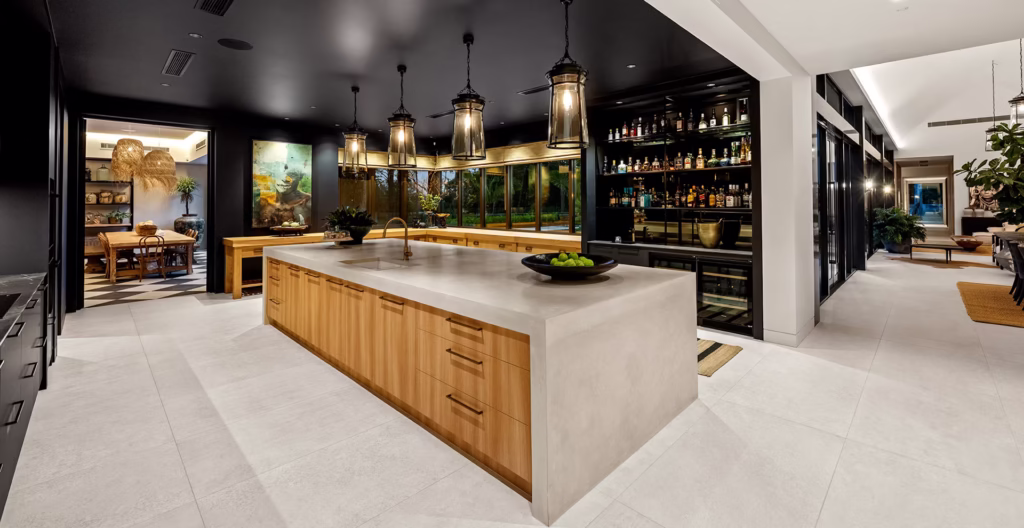 Modern kitchen with large island