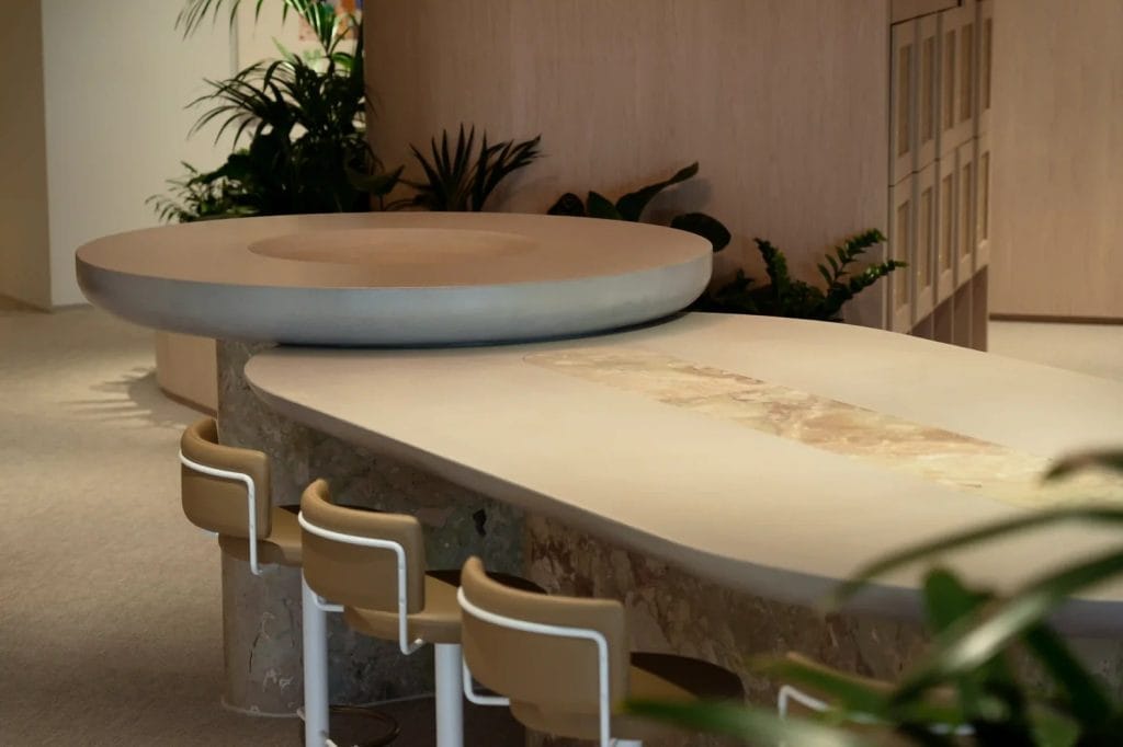 Modern office space with stylish seating